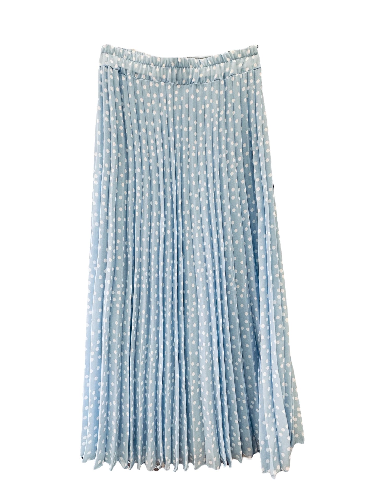 Charizma - Φούστα Πλισέ Πουά Γαλάζια