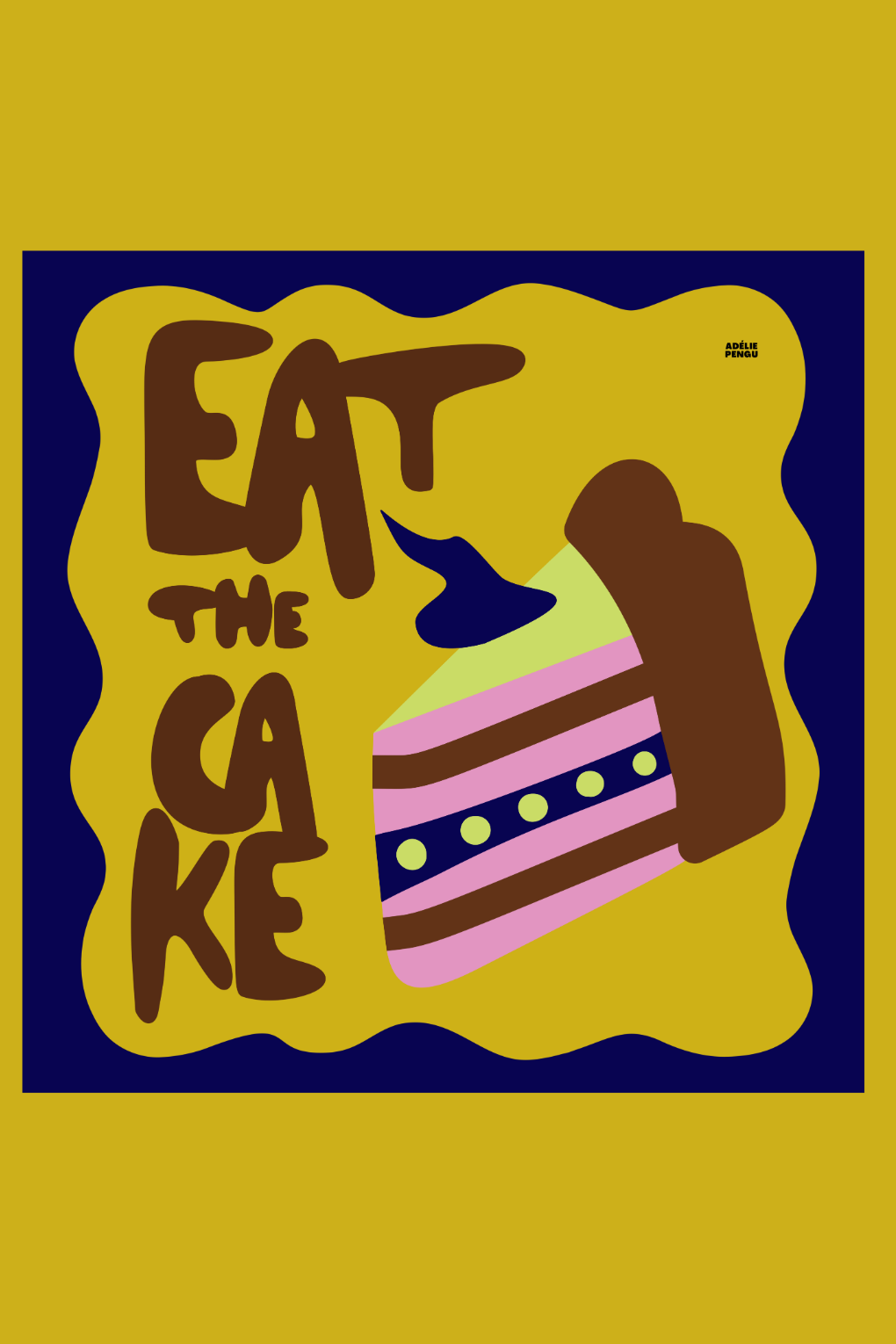 Adelie Pengu - Raul Scarf Σατέν Μαντήλι Eat The Cake 65x65cm