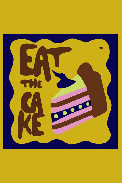 Adelie Pengu - Raul Scarf Σατέν Μαντήλι Eat The Cake 65x65cm