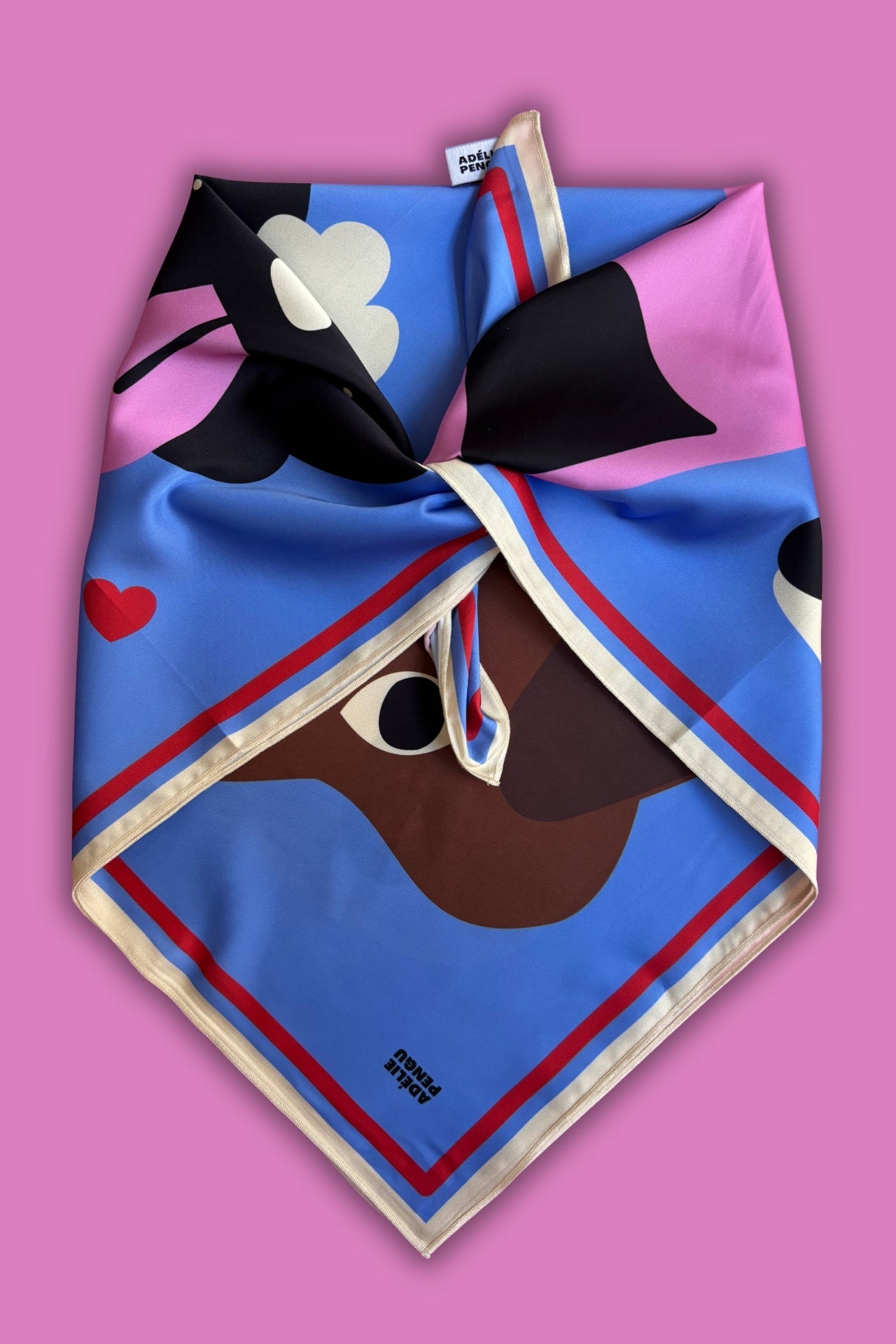 Adelie Pengu - Raul Scarf Σατέν Μαντήλι Dogs 65x65cm