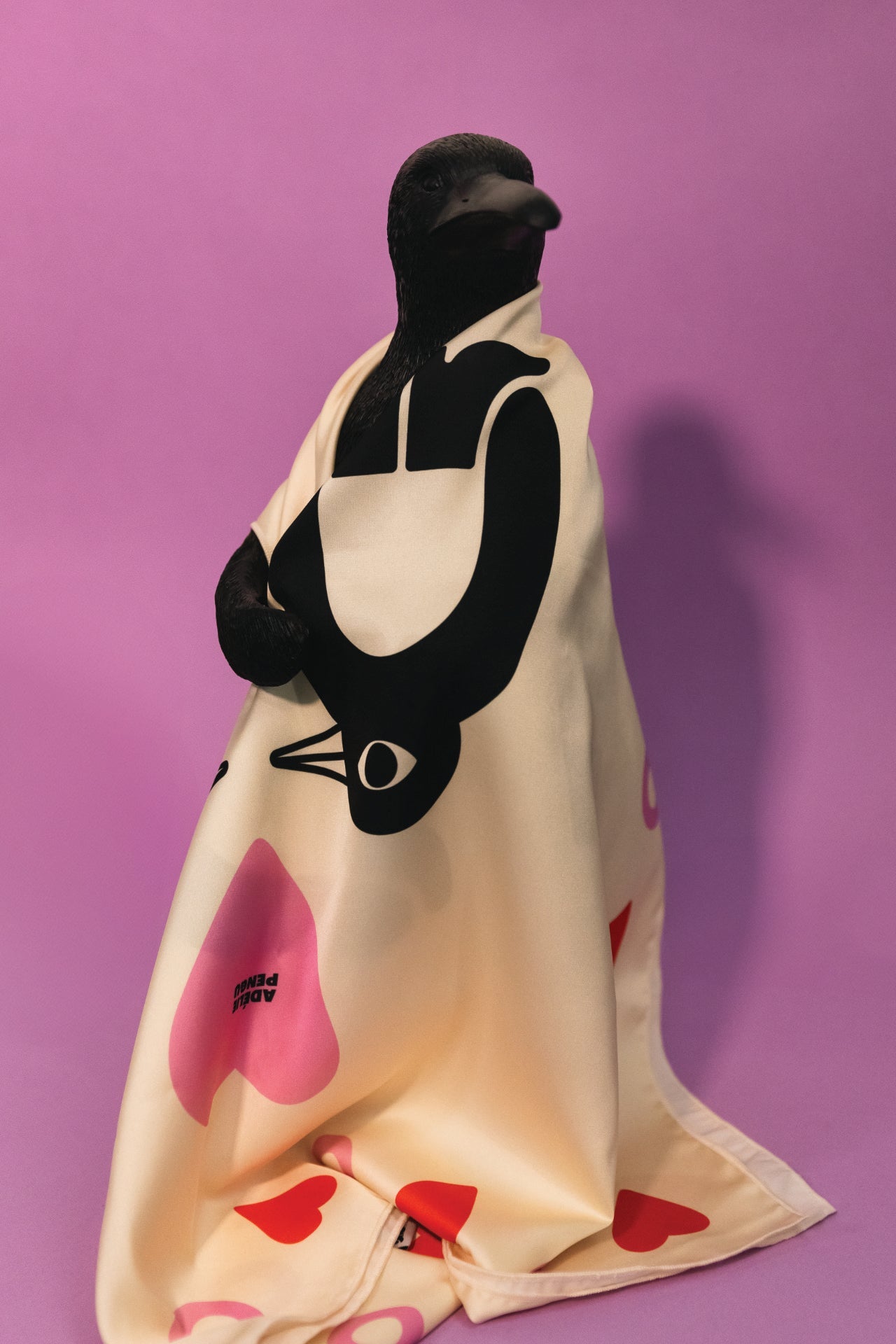 Adelie Pengu - Raul Scarf Σατέν Μαντήλι Penguin Love 65x65cm