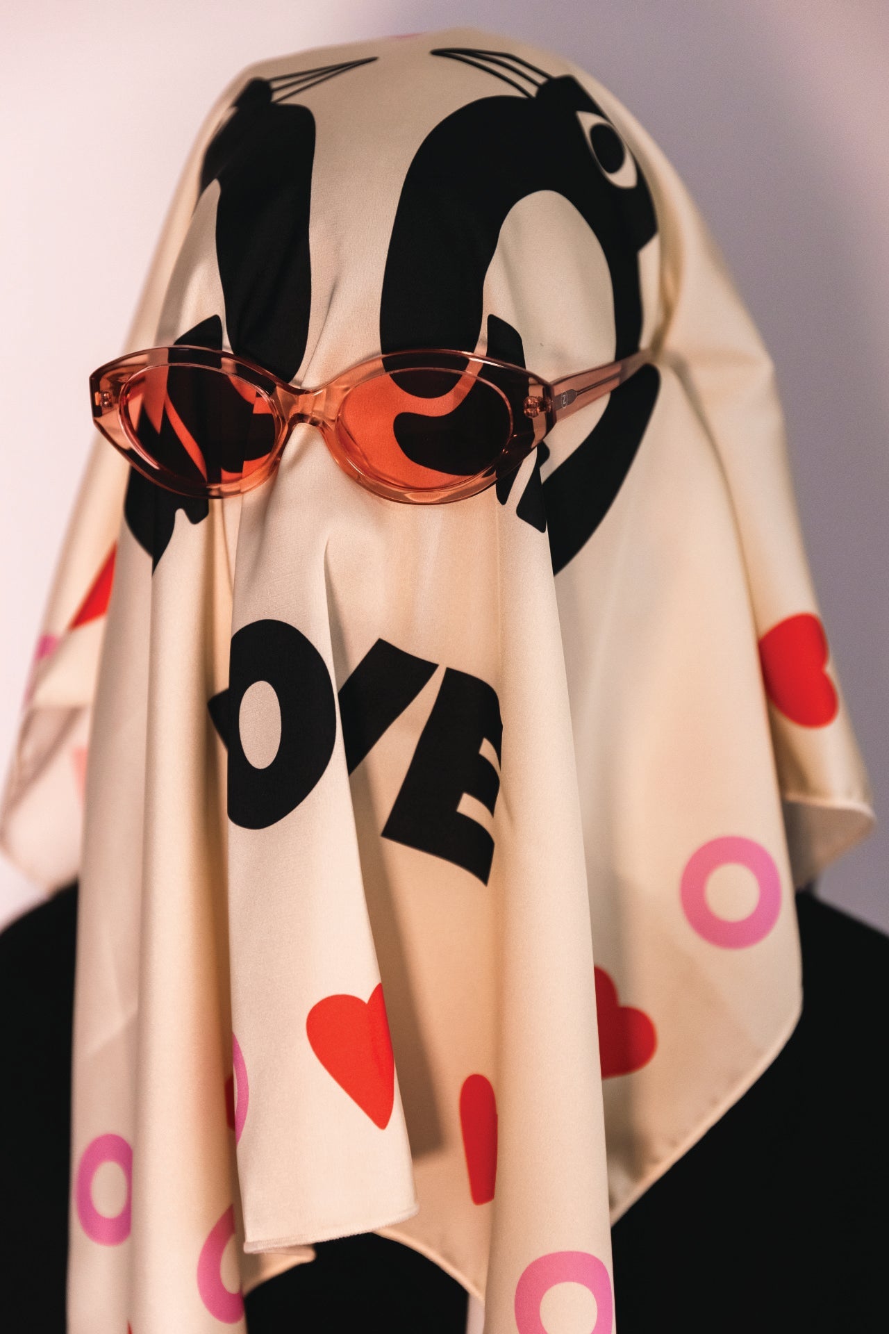 Adelie Pengu - Raul Scarf Σατέν Μαντήλι Penguin Love 65x65cm