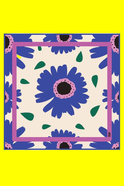 Adelie Pengu - Raul Scarf Σατέν Μαντήλι Margaritas 65x65cm