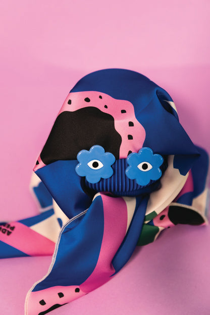 Adelie Pengu - Raul Scarf Σατέν Μαντήλι Margaritas 65x65cm