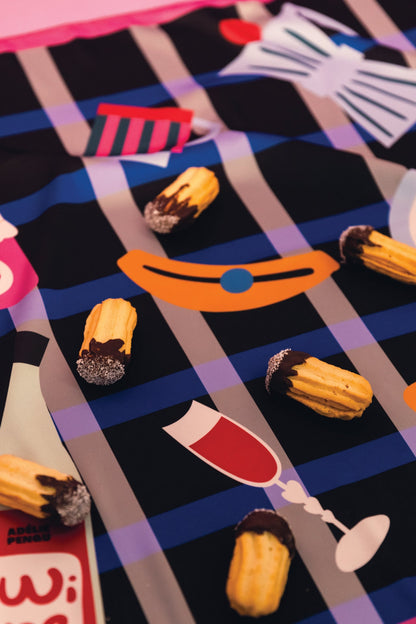 Adelie Pengu - Raul Scarf Σατέν Μαντήλι Picnic 65x65cm
