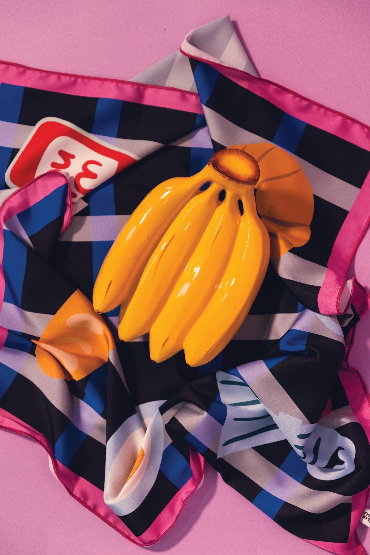 Adelie Pengu - Raul Scarf Σατέν Μαντήλι Picnic 65x65cm