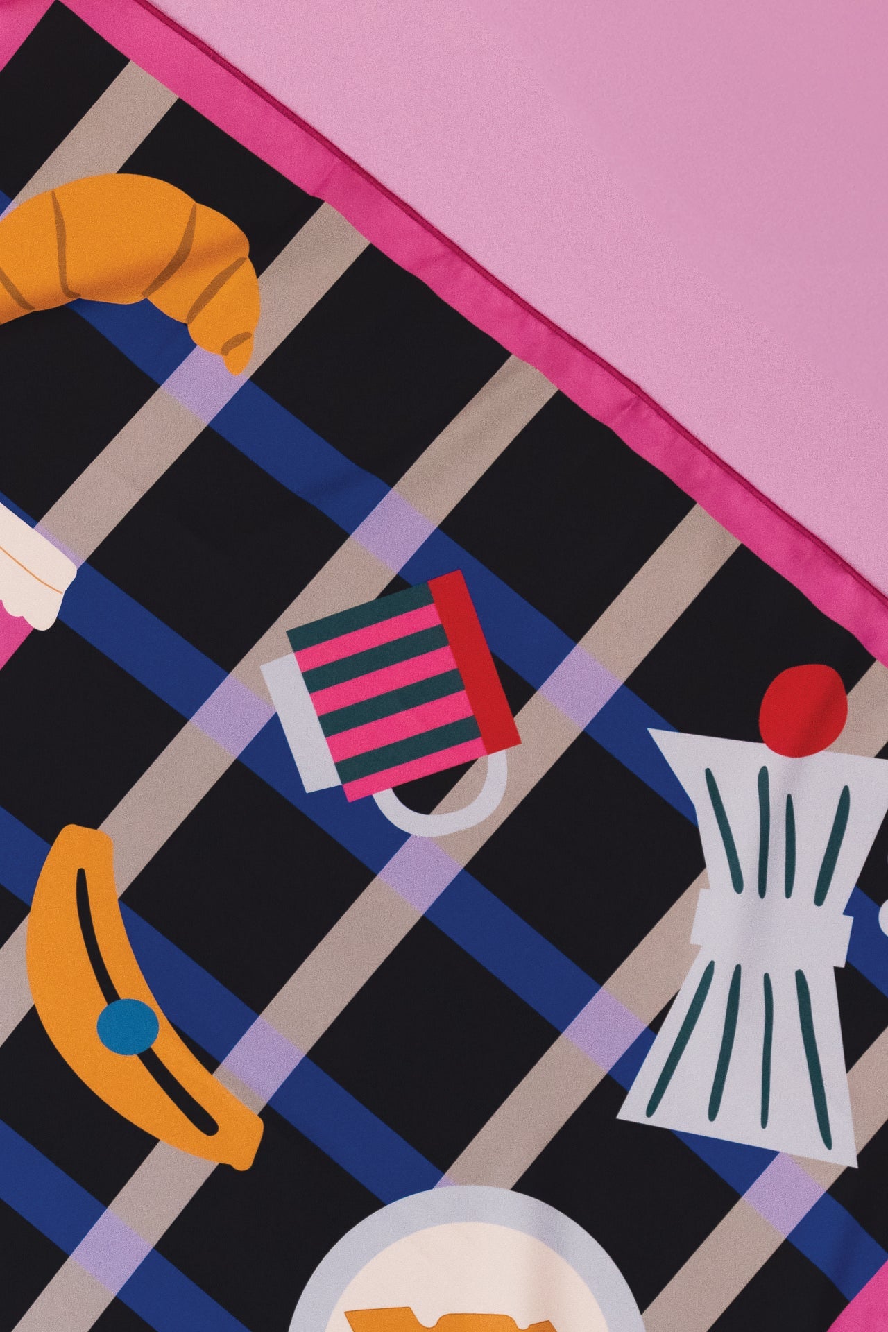 Adelie Pengu - Raul Scarf Σατέν Μαντήλι Picnic 65x65cm