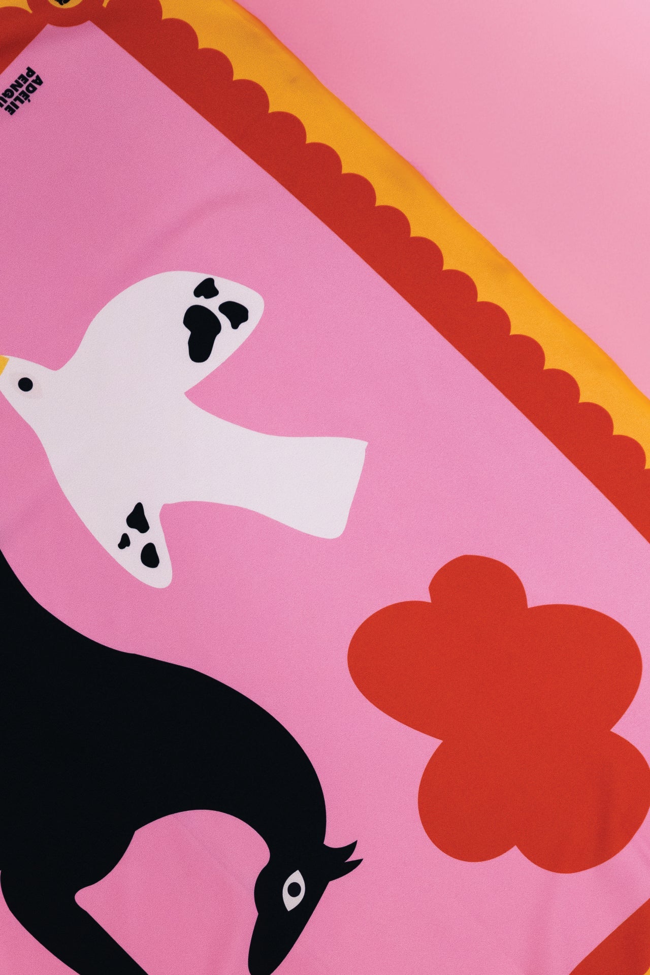 Adelie Pengu - Raul Scarf Σατέν Μαντήλι Horsy & Birdy 65x65cm