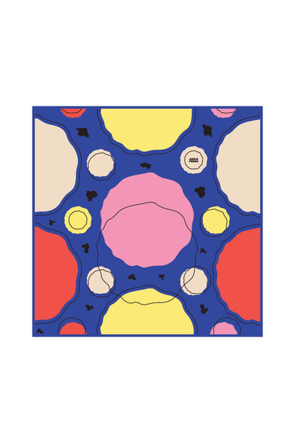 Adelie Pengu - Raul Scarf Σατέν Μαντήλι Abstract I 65x65cm