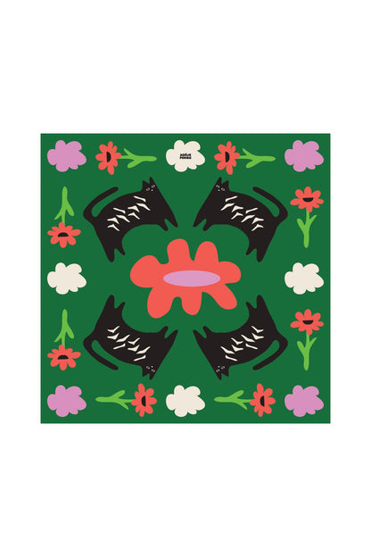 Adelie Pengu - Raul Scarf Σατέν Μαντήλι A Nice Day 65x65cm