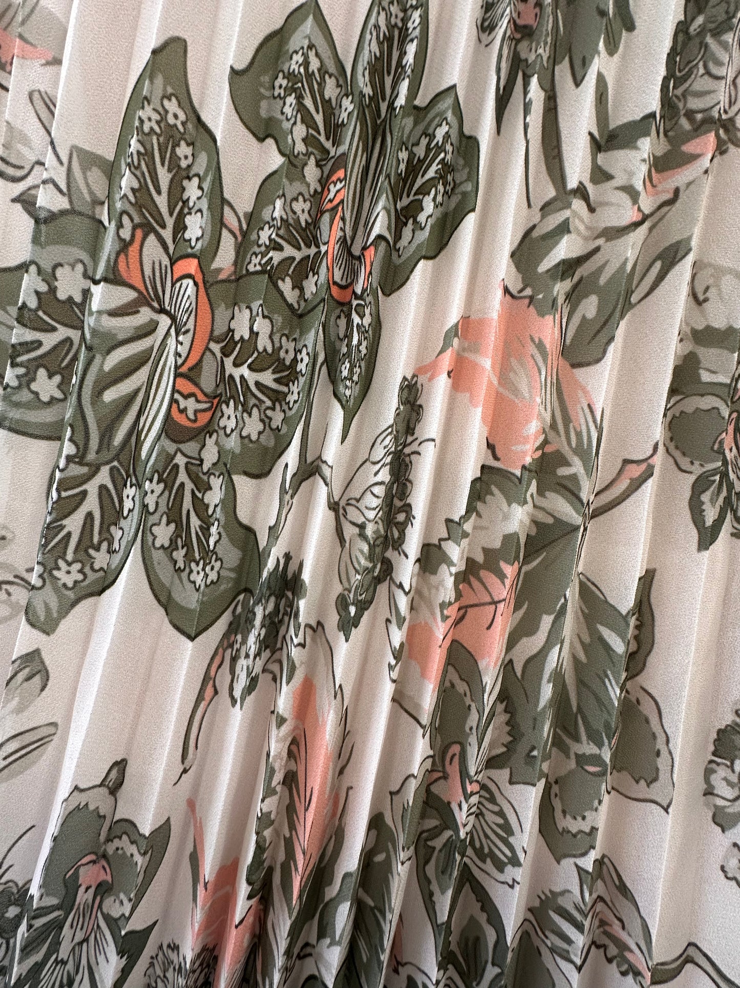 Charizma - Φούστα Πλισέ Με Λουλούδια Πράσινη