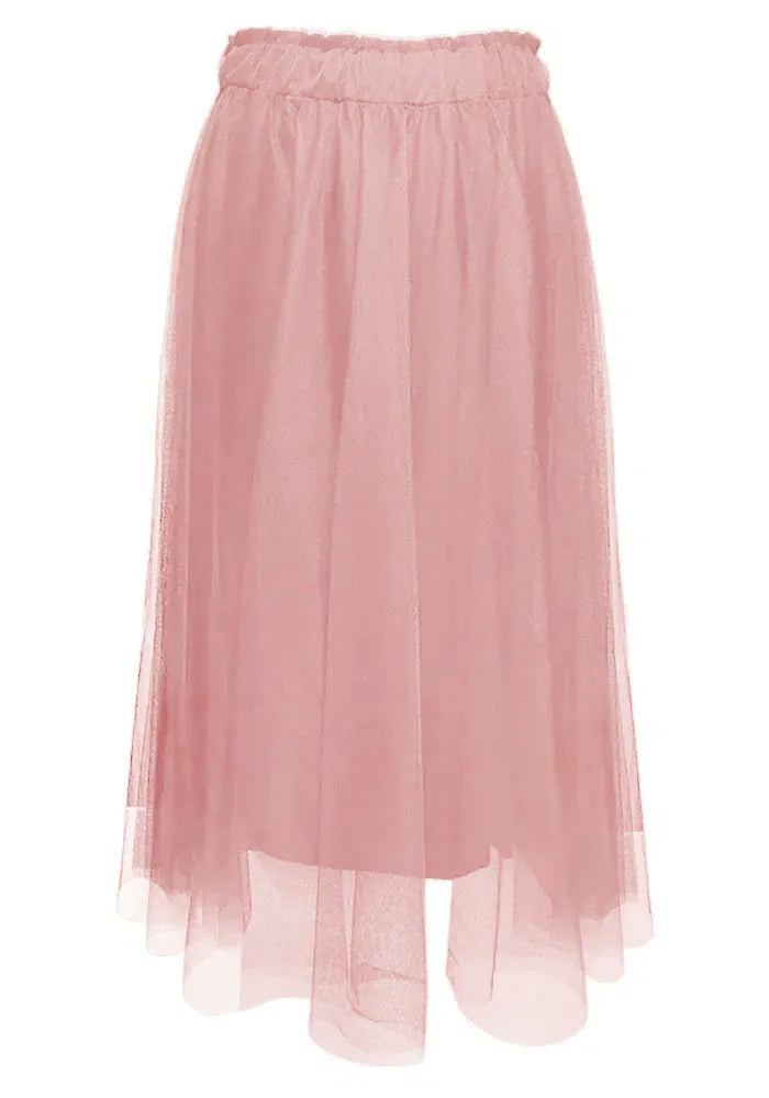 Charizma - Midi Φούστα Από Τούλι Λιλά Με Εσωτερική φόδρα