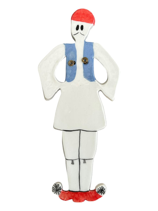 Μαρία Τσίπα - Κεραμικό γούρι Τσολιάς