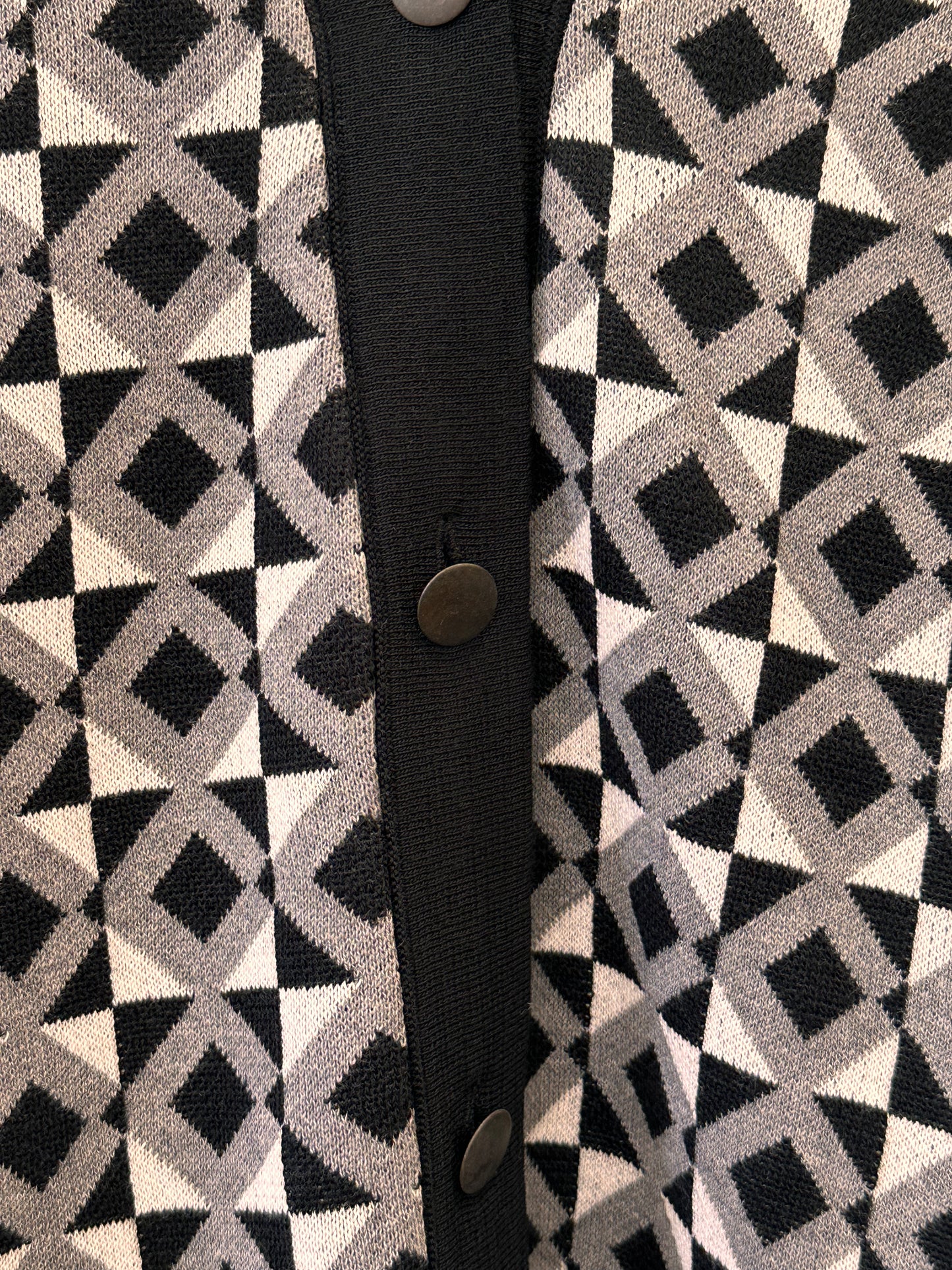 Figaro - Μπλούζα - Ζακέτα Μακριά Πλεκτή με Γεωμετρικό Μοτίβο