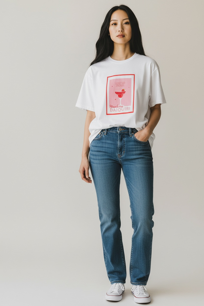 New Age Oversized Μακό T-shirt Daiguiri