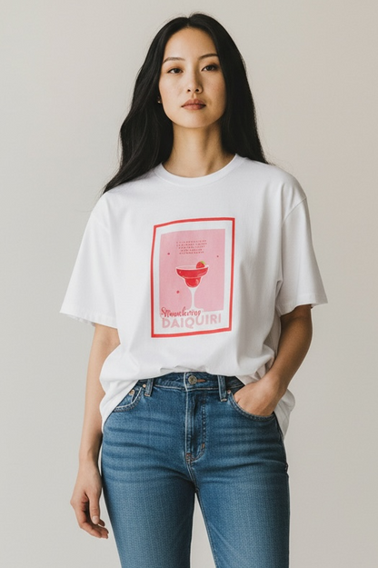 New Age Oversized Μακό T-shirt Daiguiri