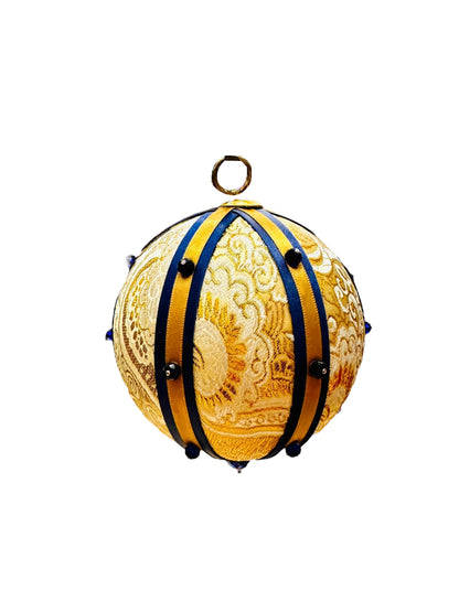 Kabiadesign - Χειροποίητη Xmas Μπάλα - Κίτρινο & Χρυσό 5