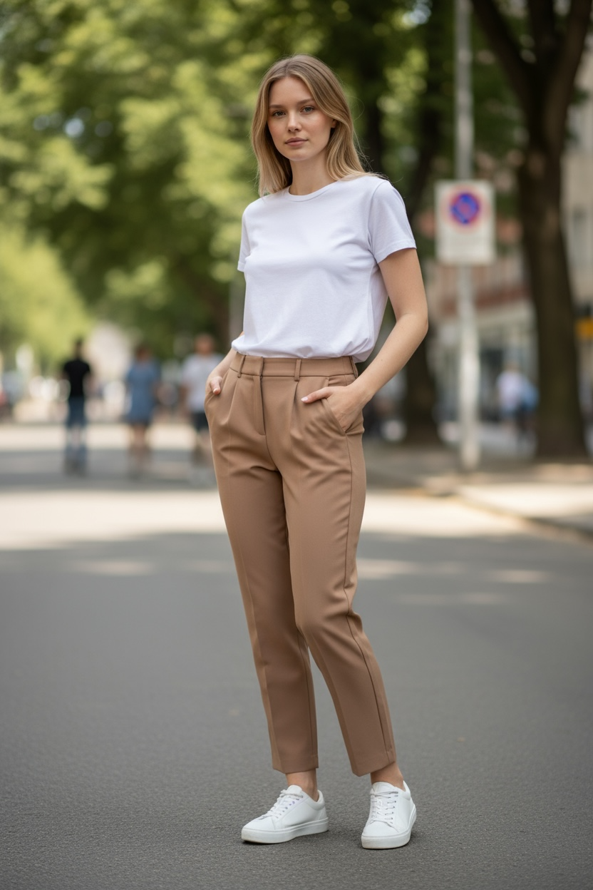 Figaro - Παντελόνι Ισιο Τσίνο Στενή Γραμμή Καμιλό