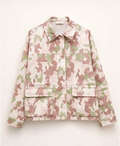 Lumina - Τζάκετ Cargo με Camouflage Print και Τσέπες