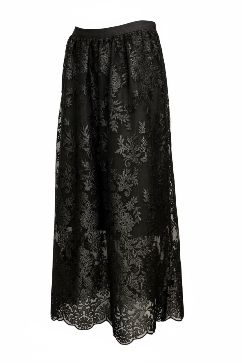Charizma - Φούστα Maxi Δαντέλα Μαύρη