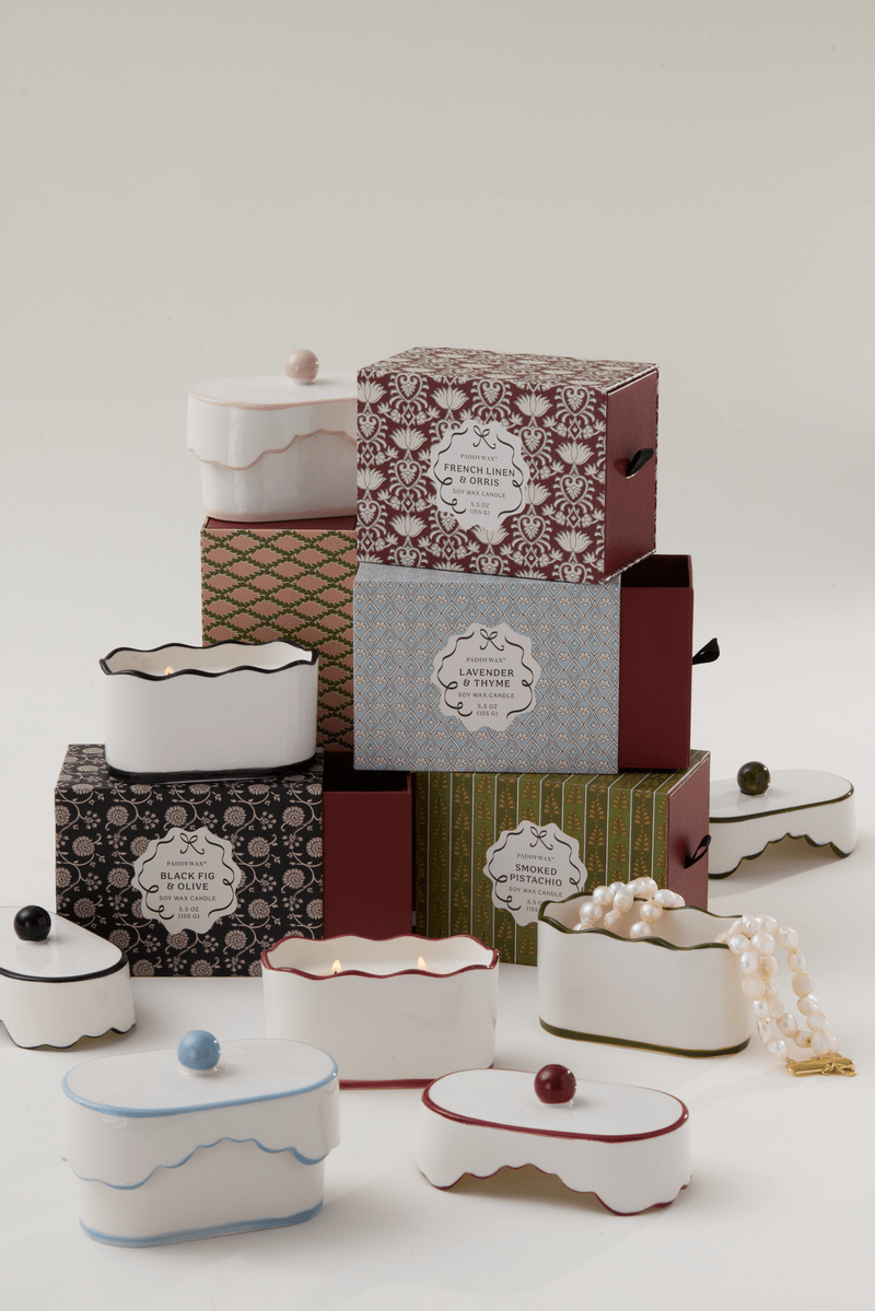 Paddywax Cherie - Lavender & Thyme Φυτικό Κερί 155gr σε κεραμικό δοχείο