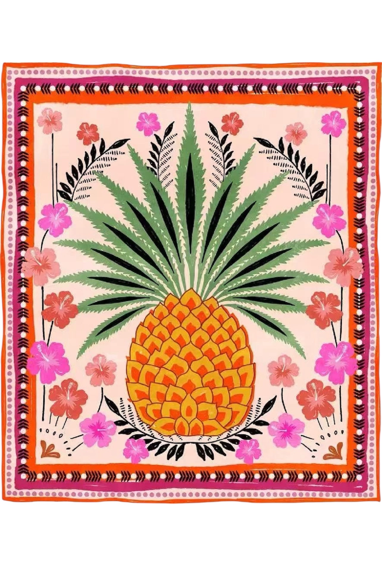 Παρεό Θαλάσσης Με Μοτίβα 145cm x 165cm Νο4 Apricot