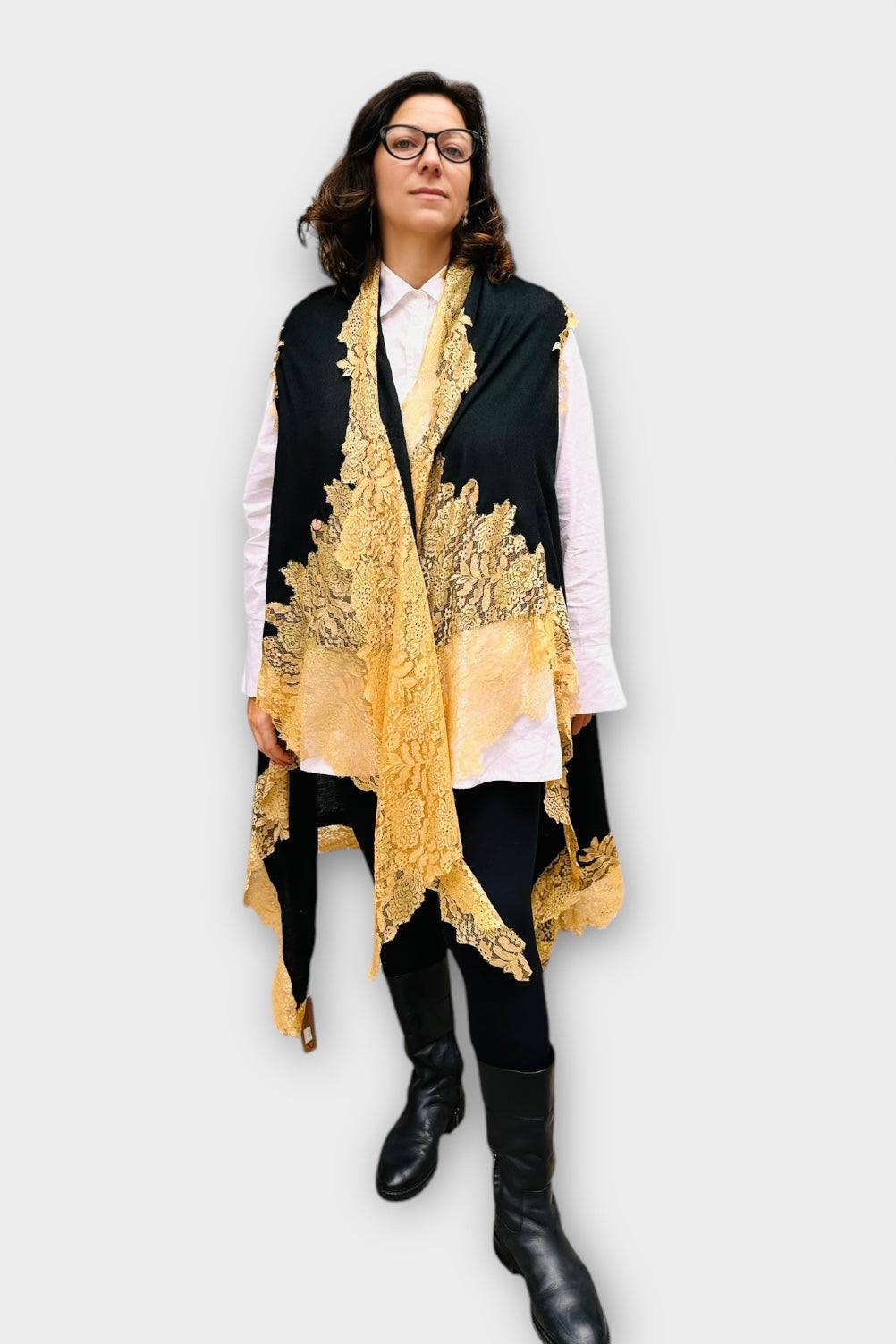 Charizma- Πασμίνα - Γιλεκο Κασμίρι & Δαντέλα