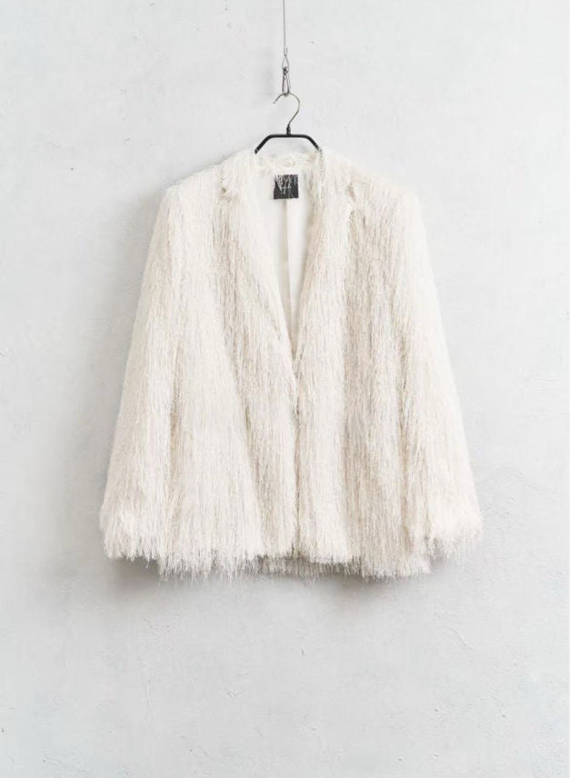 Lumina - Off White Shaggy Σακάκι