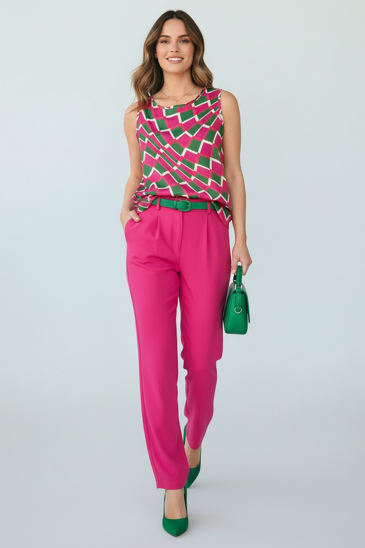 Anlyta - Τοπ Ingrid Fuchsia Green