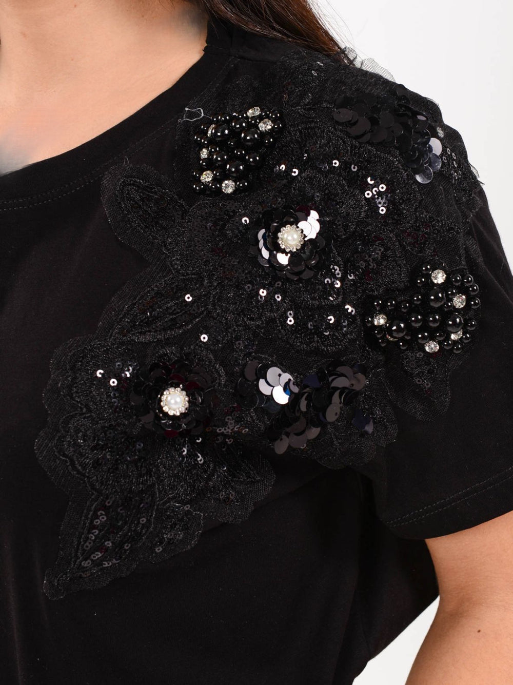 Charizma Μπλούζα T-shirt Κέντημα Στρας