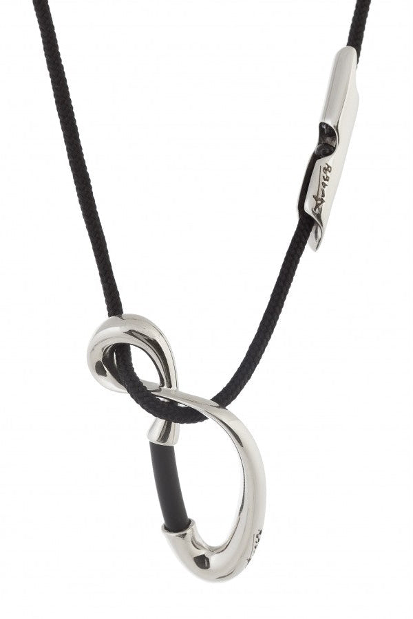 Ava88 - Ασημένιο 925 Unisex Κολιέ με Μοντέρνο Γλυπτό Μενταγιόν Infinity