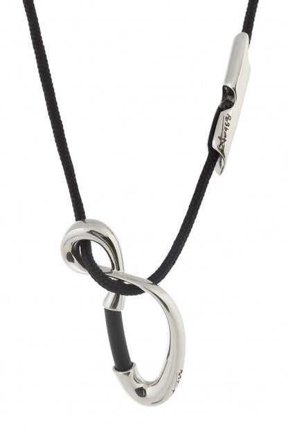 Ava88 - Ασημένιο 925 Unisex Κολιέ με Μοντέρνο Γλυπτό Μενταγιόν Infinity