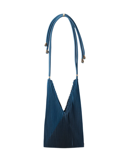 Multitudes - Τσάντα Baby Bag Πλισέ από Σατέν «Moroccan Blue» 17x28 εκ.