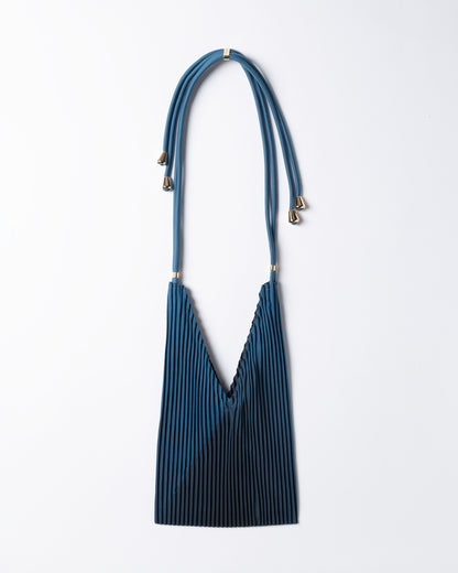 Multitudes - Τσάντα Baby Bag Πλισέ από Σατέν «Moroccan Blue» 17x28 εκ.