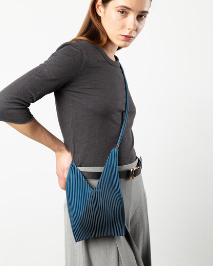Multitudes - Τσάντα Baby Bag Πλισέ από Σατέν «Moroccan Blue» 17x28 εκ.