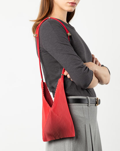 Multitudes - Τσάντα Baby Bag Πλισέ από Σατέν «Teaberry» 17x28 εκ.