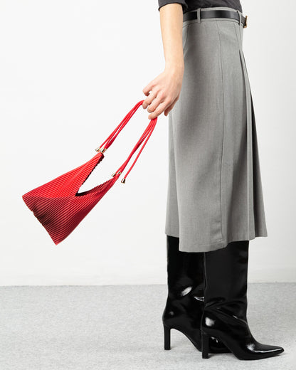 Multitudes - Τσάντα Baby Bag Πλισέ από Σατέν «Teaberry» 17x28 εκ.