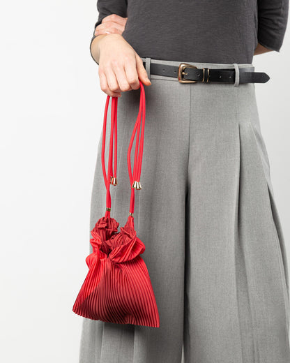 Multitudes - Τσάντα Baby Bag Πλισέ από Σατέν «Teaberry» 17x28 εκ.