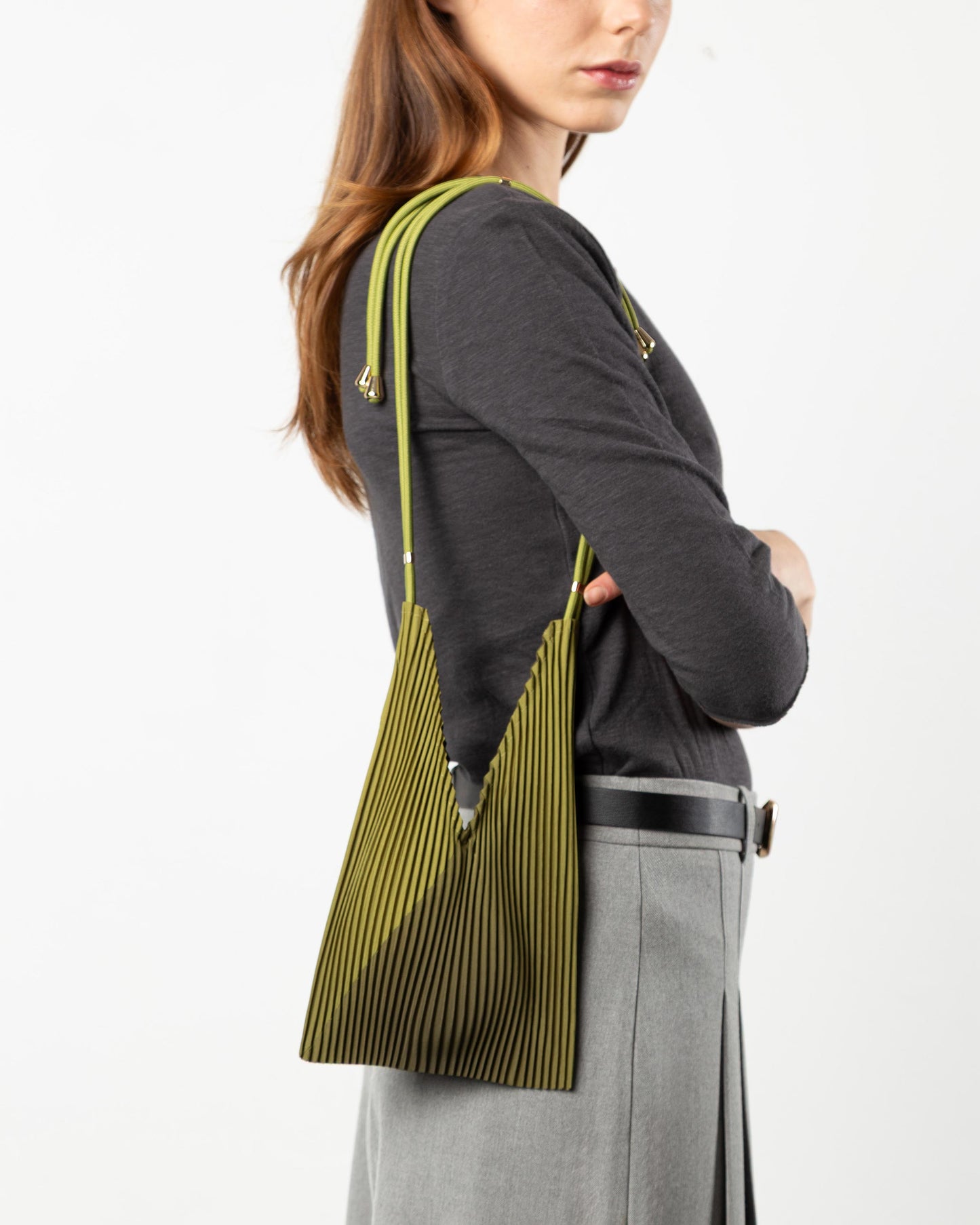 Multitudes - Τσάντα Baby Bag Πλισέ από Σατέν «Woodbine» 17x28 εκ.