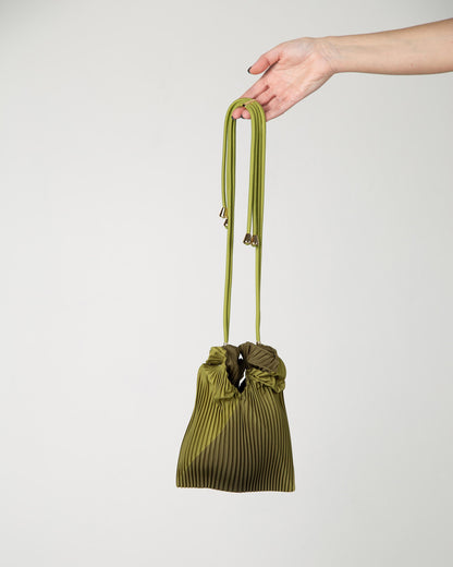 Multitudes - Τσάντα Baby Bag Πλισέ από Σατέν «Woodbine» 17x28 εκ.