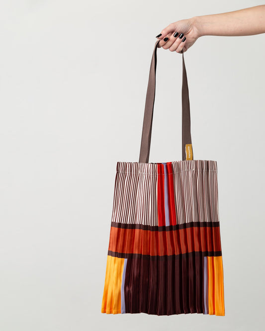 Multitudes - Τσάντα Tote Πλισέ από Σατέν «Bagheria» 40x48 εκ.