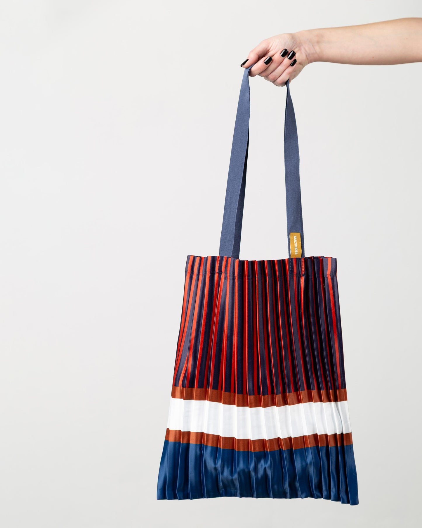 Multitudes - Τσάντα Tote Πλισέ από Σατέν «Chiavari» 40x48 εκ.