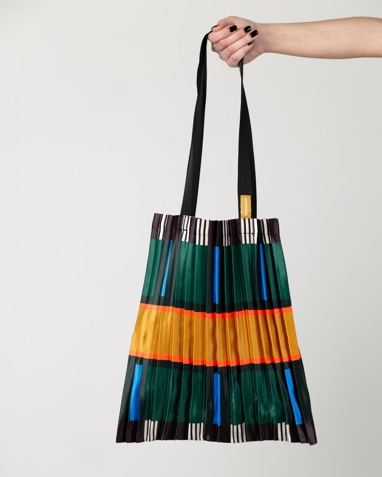 Multitudes - Τσάντα Tote Πλισέ από Σατέν «Orosei» 40x48 εκ.