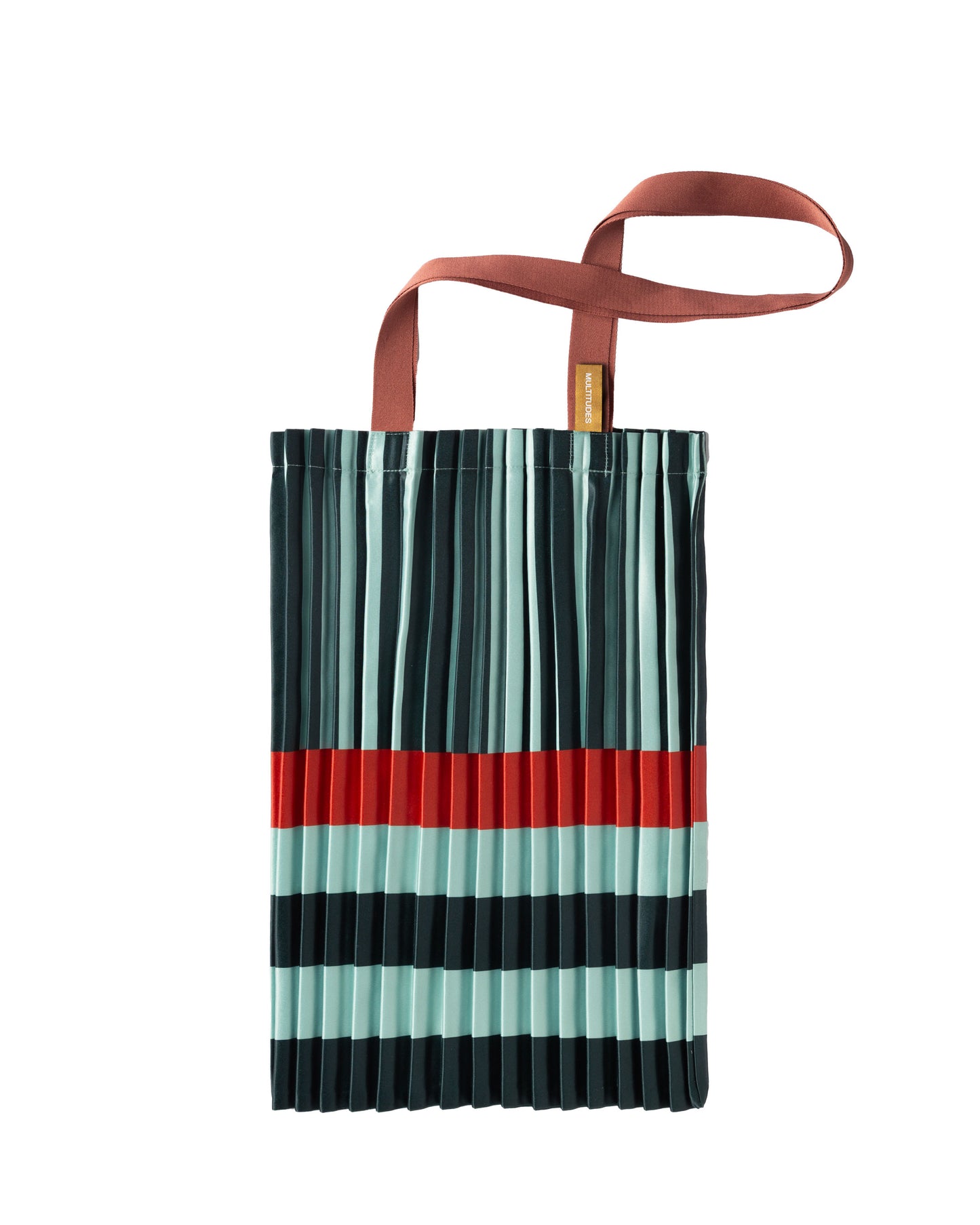 Multitudes - Τσάντα Tote Πλισέ από Σατέν «Smeralda» 40x48 εκ.