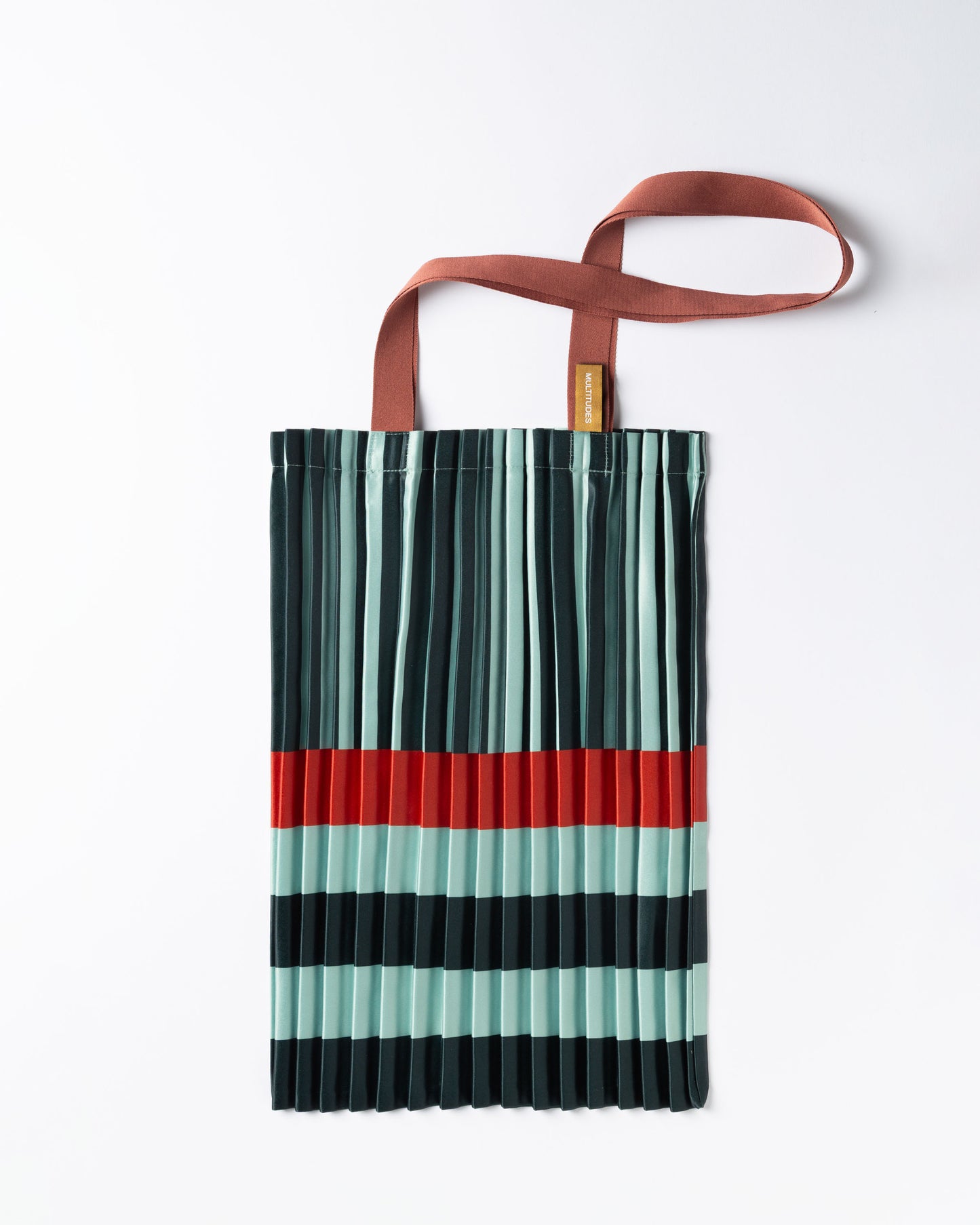 Multitudes - Τσάντα Tote Πλισέ από Σατέν «Smeralda» 40x48 εκ.