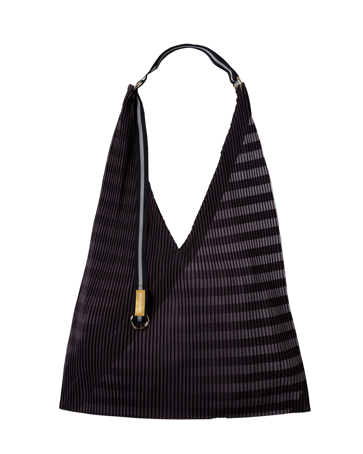 Multitudes - Τσάντα Y Πλισέ «Claudia Black» & Pochette από Σατέν 30x60 εκ.