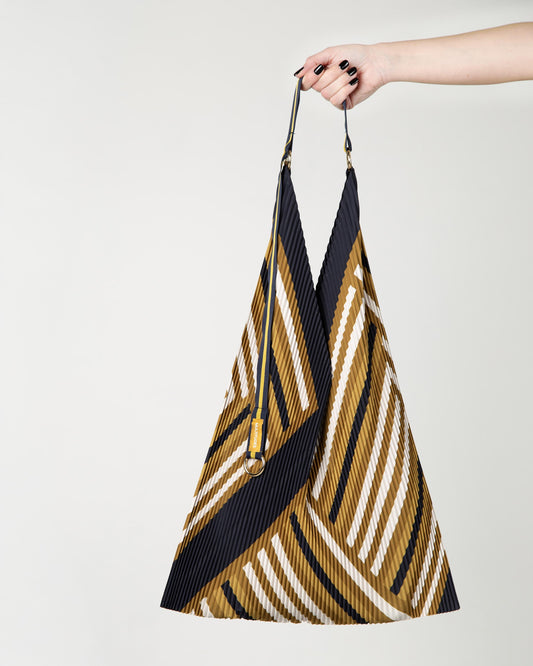 Multitudes - Τσάντα Y Πλισέ «Grace» & Pochette από Σατέν 30x60 εκ.