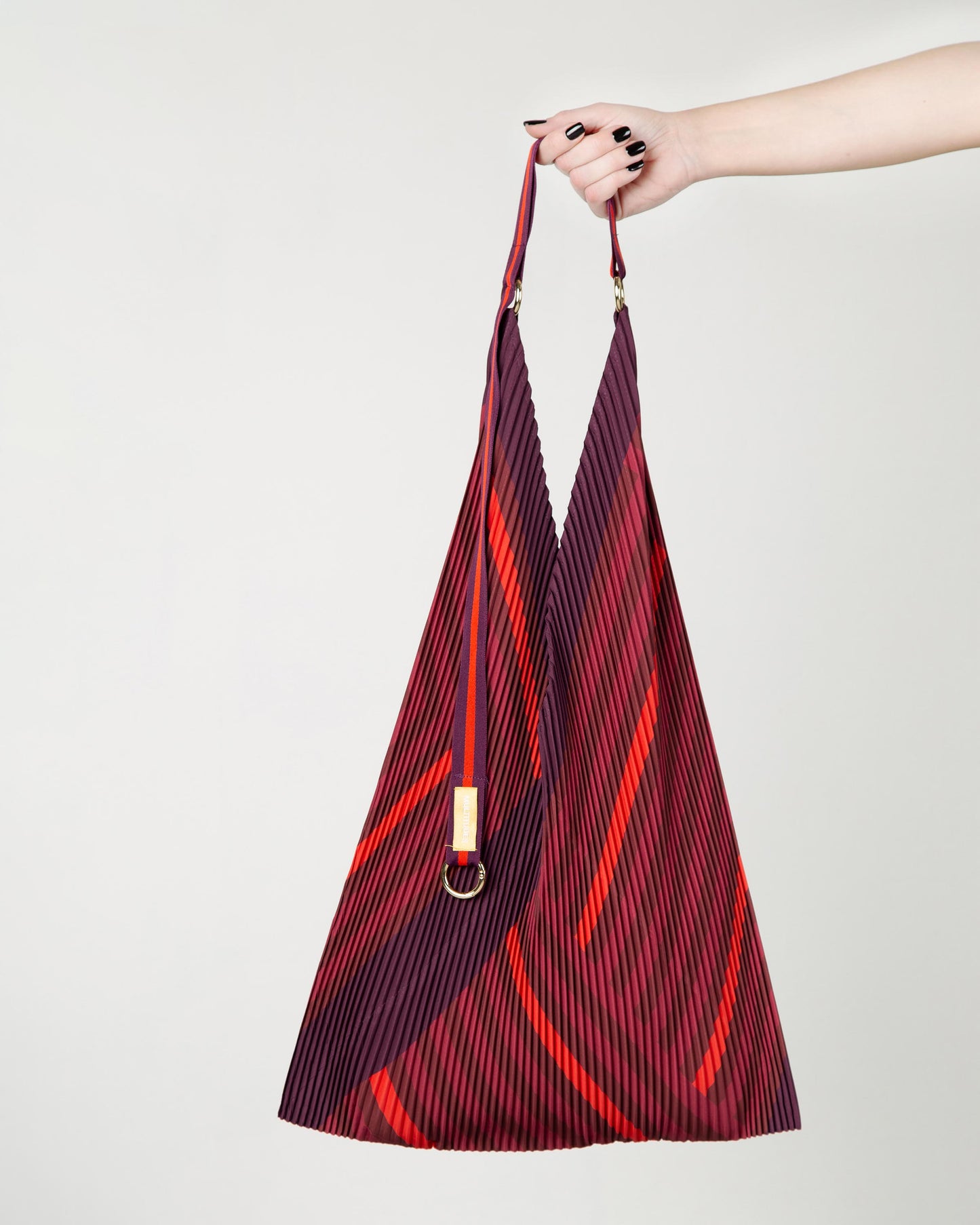 Multitudes - Τσάντα Y Πλισέ «Stefania» & Pochette από Σατέν 30x60 εκ.