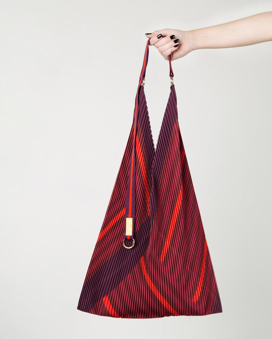 Multitudes - Τσάντα Y Πλισέ «Stefania» & Pochette από Σατέν 30x60 εκ.