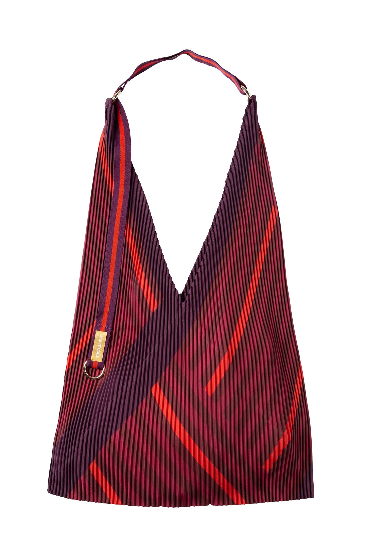 Multitudes - Τσάντα Y Πλισέ «Stefania» & Pochette από Σατέν 30x60 εκ.